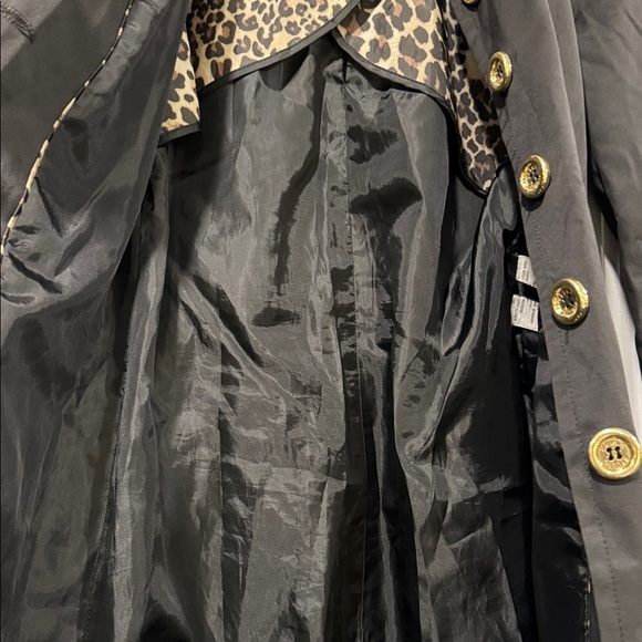 Women’s Black Belted Trench Coat Size Small - Picture 6 of 7